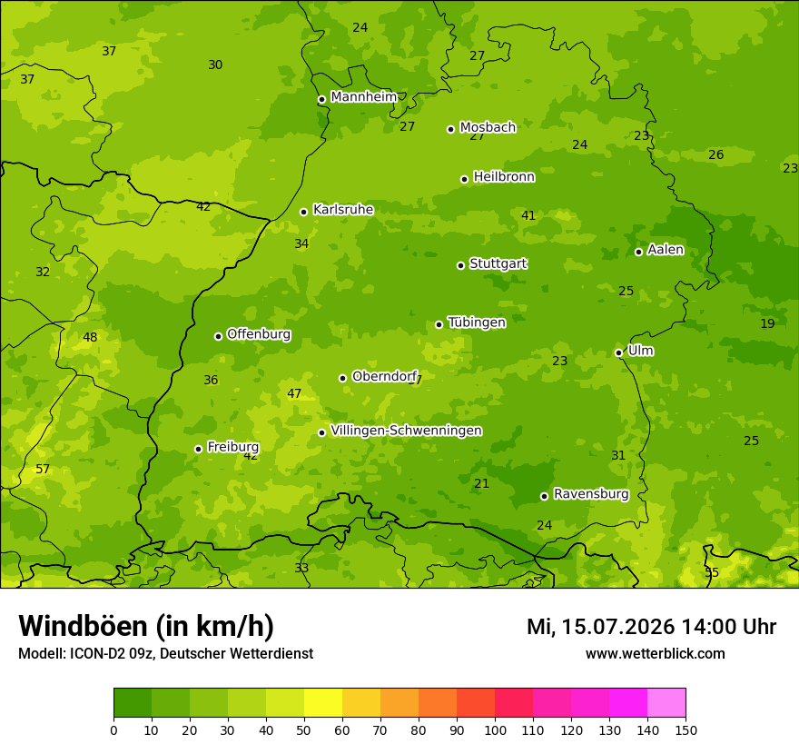 Maximale Windböen