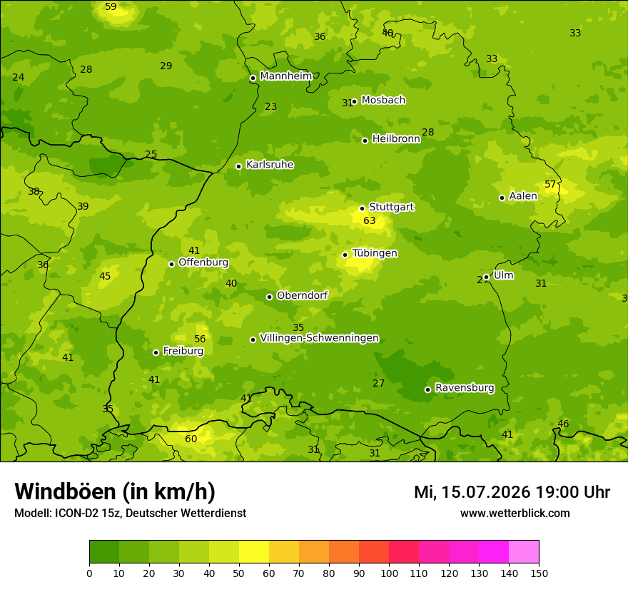 Maximale Windböen