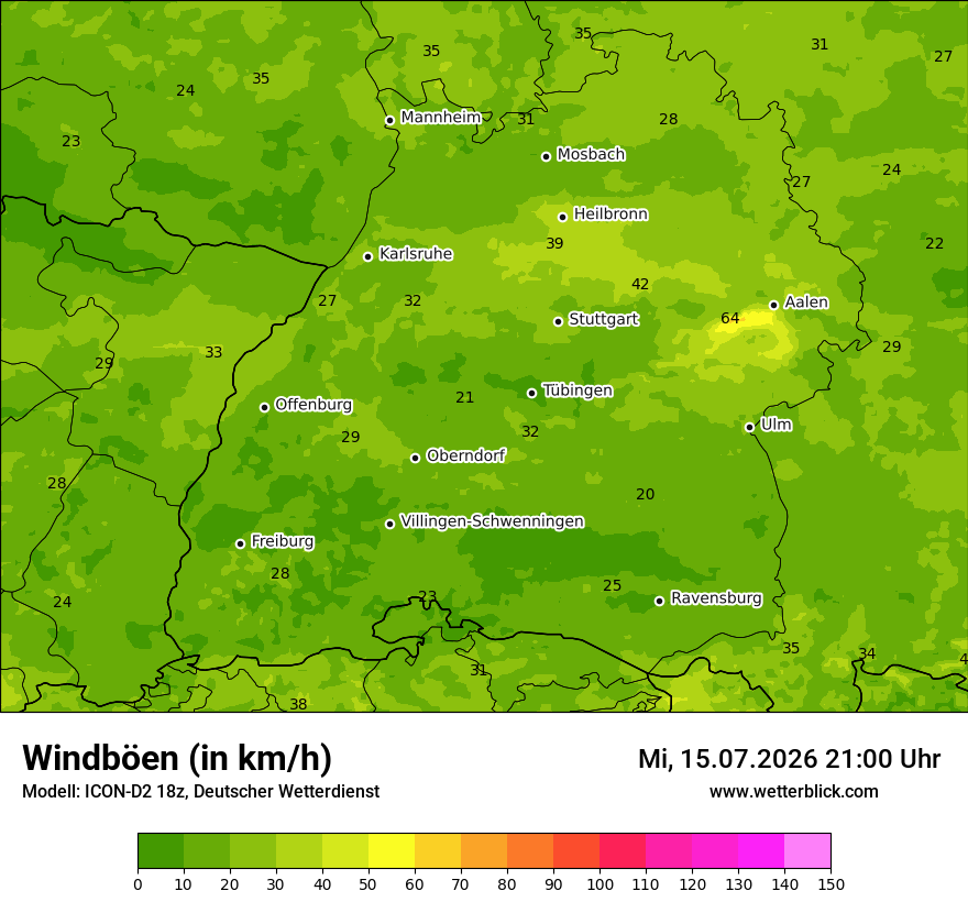 Maximale Windböen