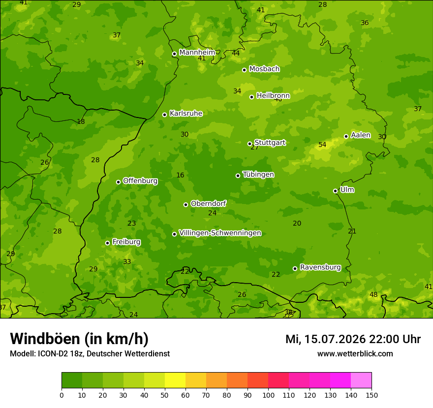 Maximale Windböen