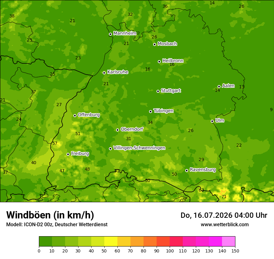 Maximale Windböen