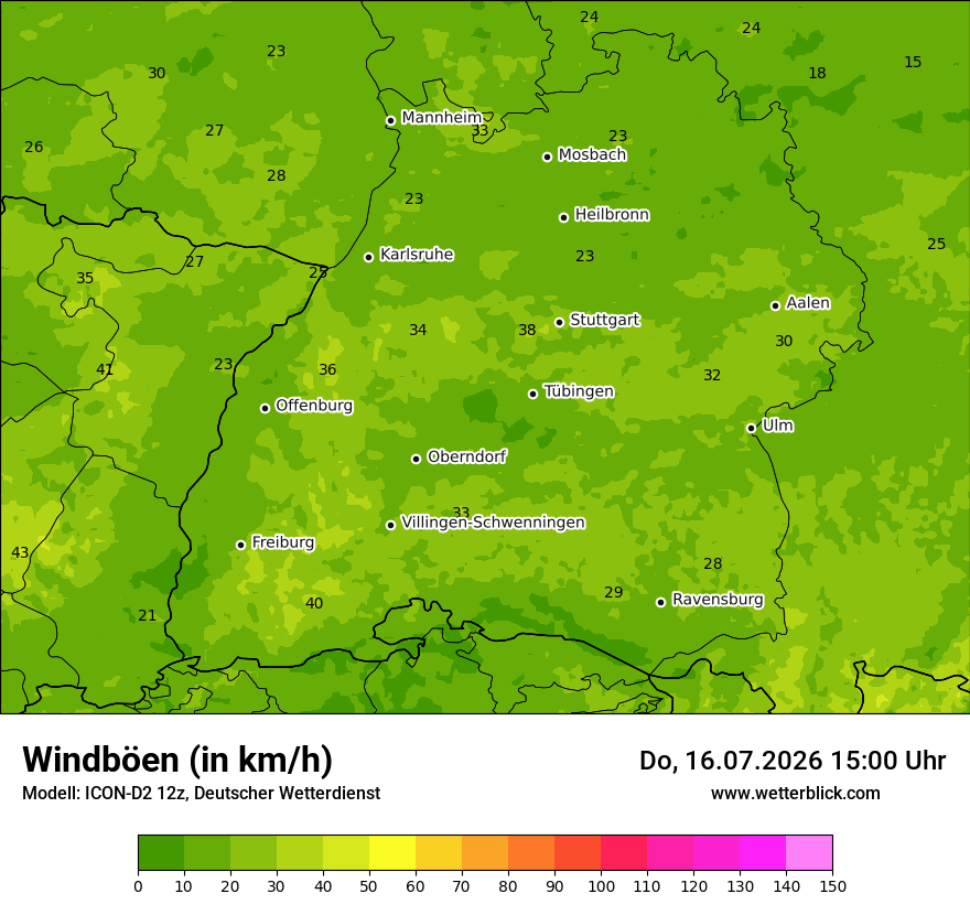 Maximale Windböen