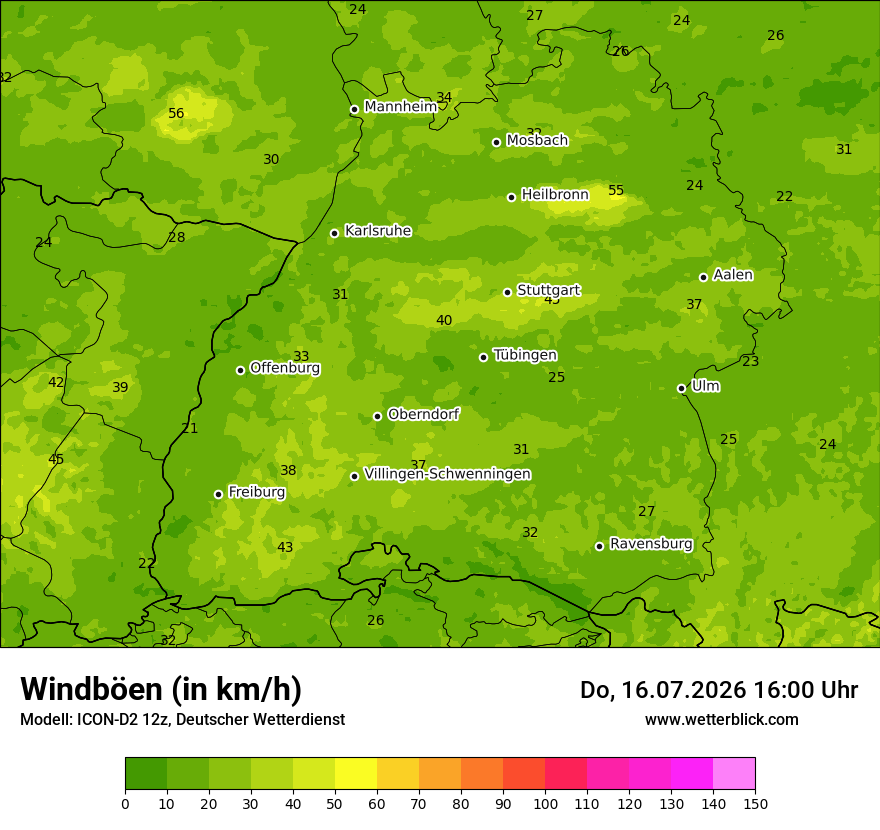Maximale Windböen