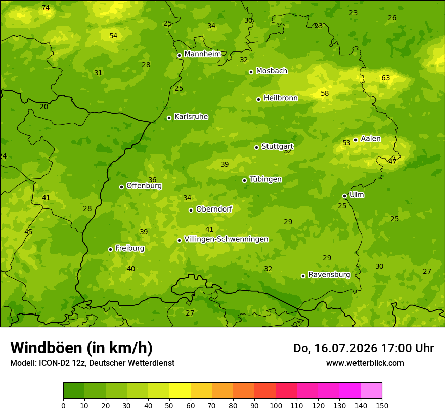 Maximale Windböen