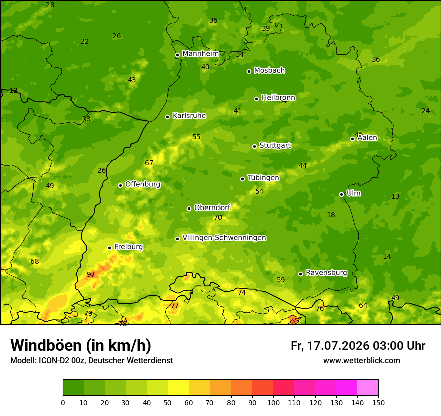 Maximale Windböen