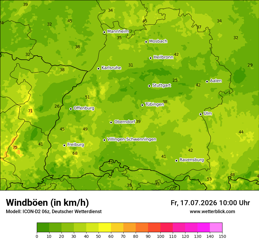 Maximale Windböen