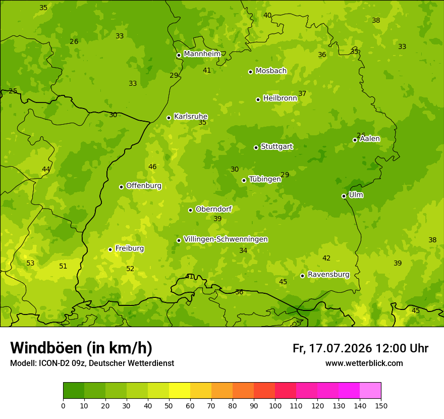 Maximale Windböen