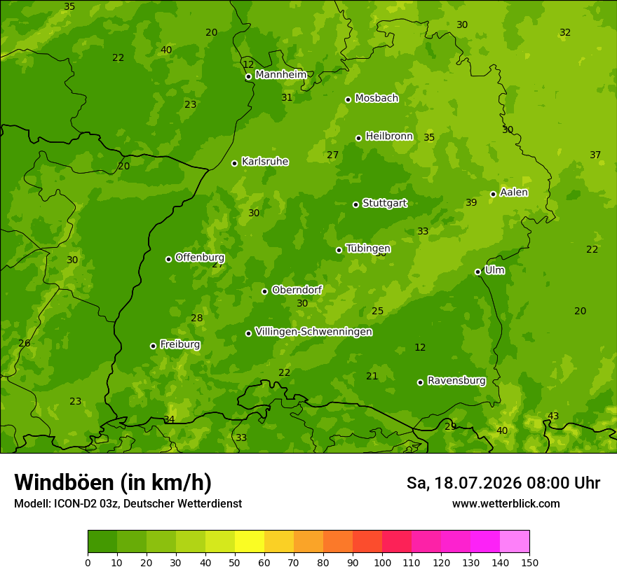 Maximale Windböen