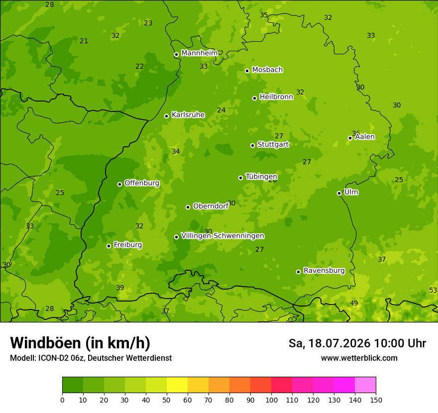 Maximale Windböen
