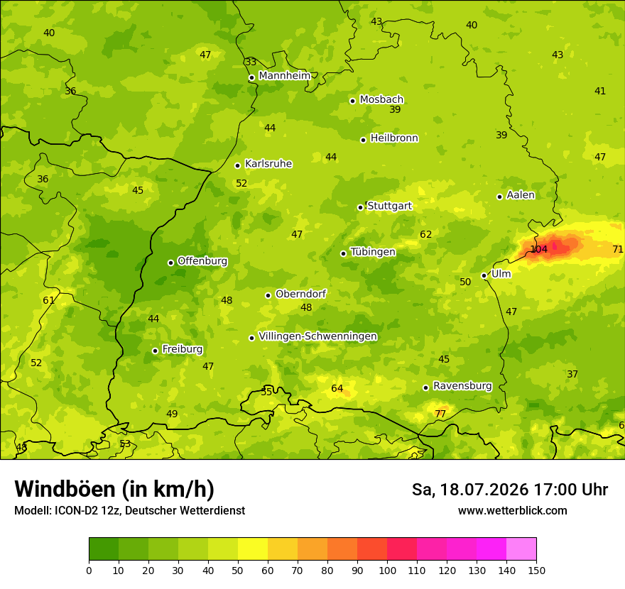Maximale Windböen