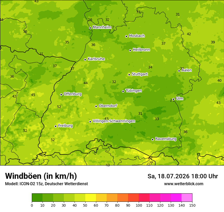 Maximale Windböen