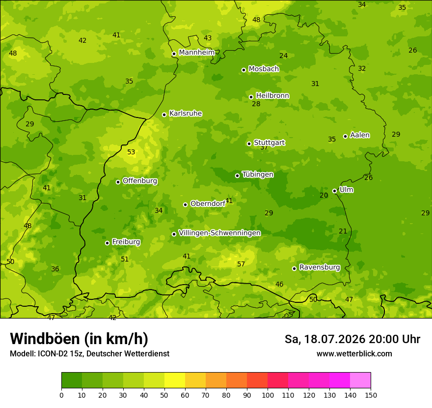 Maximale Windböen