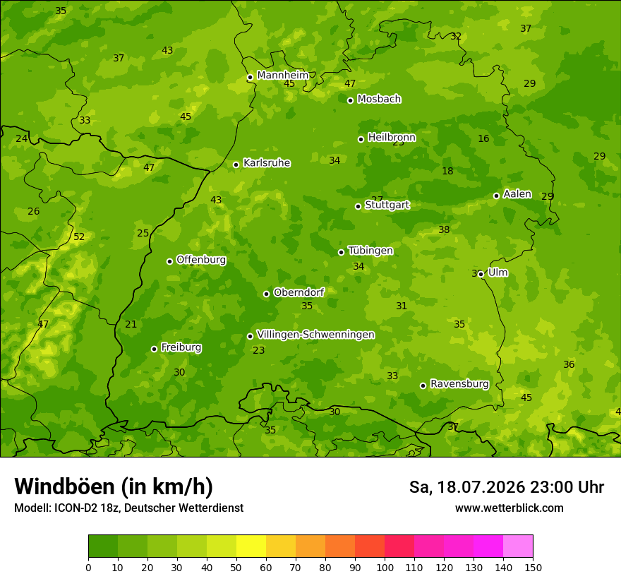 Maximale Windböen