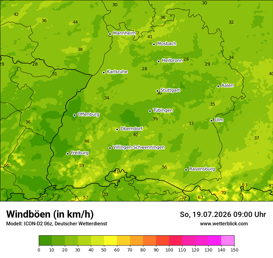 Maximale Windböen