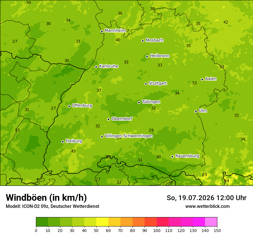 Maximale Windböen