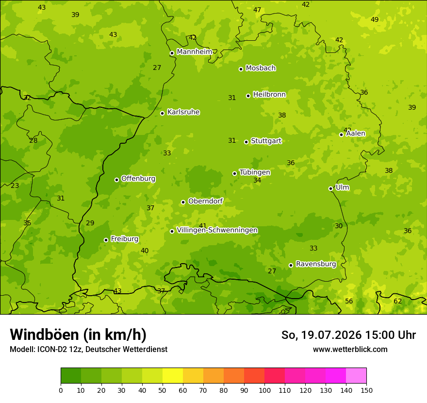 Maximale Windböen