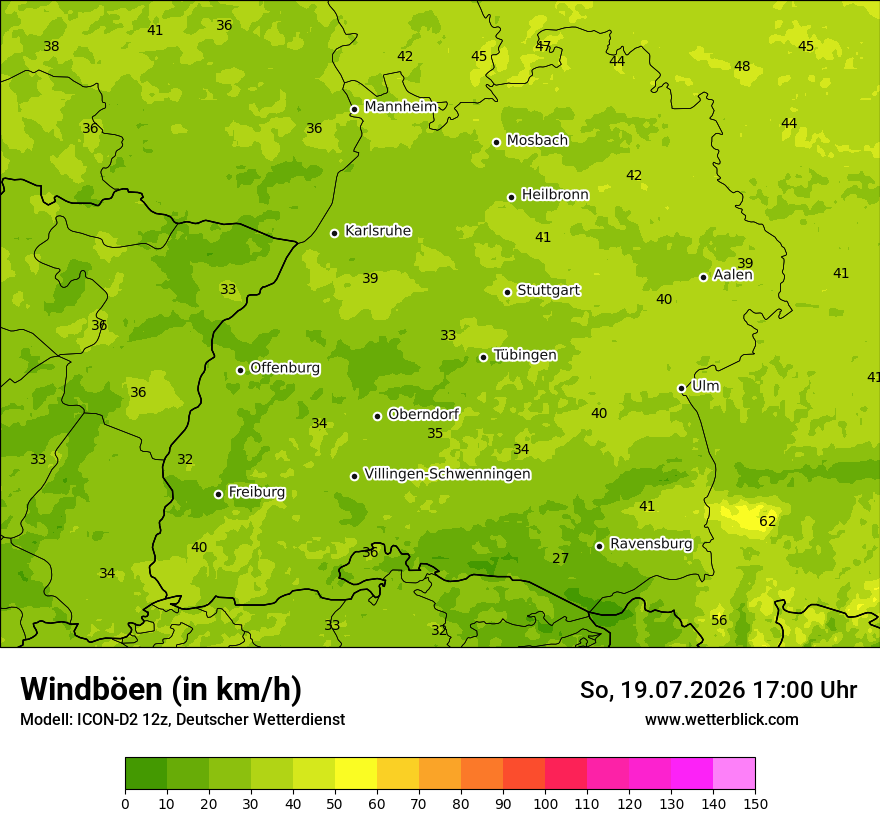 Maximale Windböen