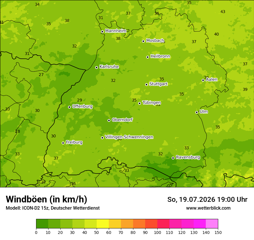 Maximale Windböen