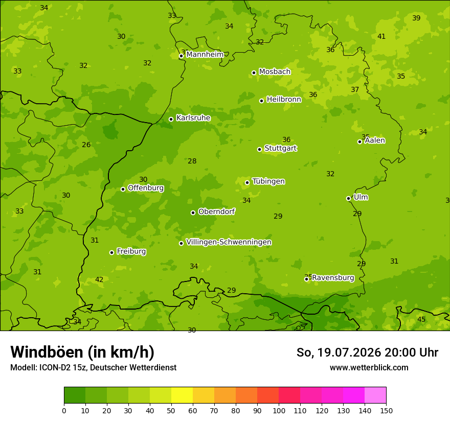 Maximale Windböen