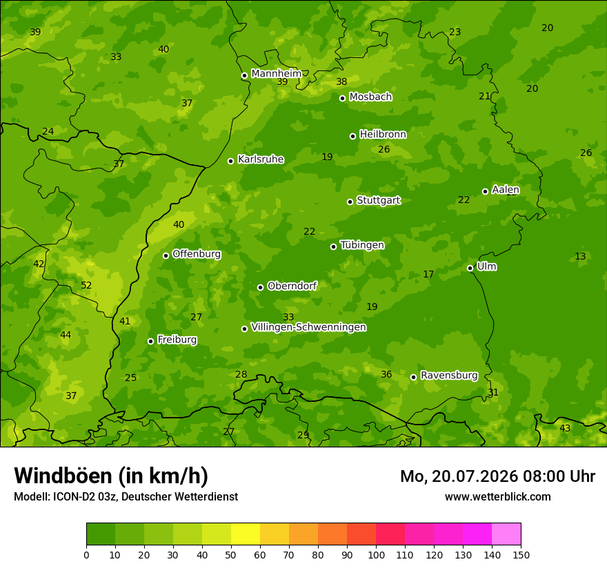 Maximale Windböen