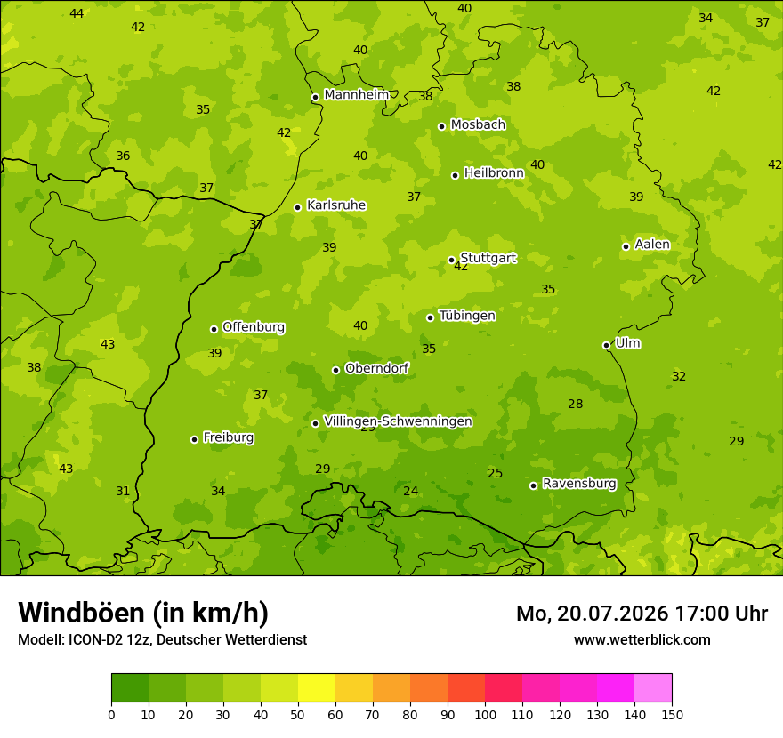 Maximale Windböen