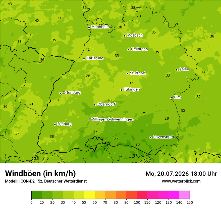 Maximale Windböen