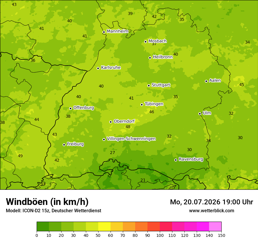 Maximale Windböen