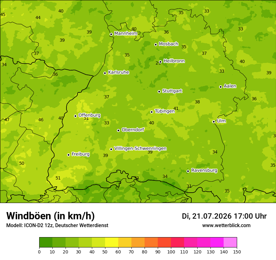 Maximale Windböen