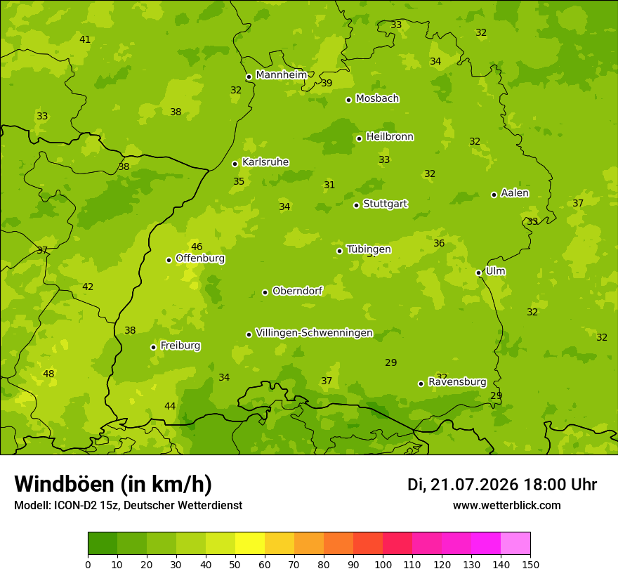 Maximale Windböen