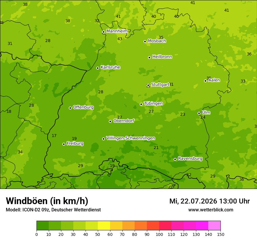 Maximale Windböen