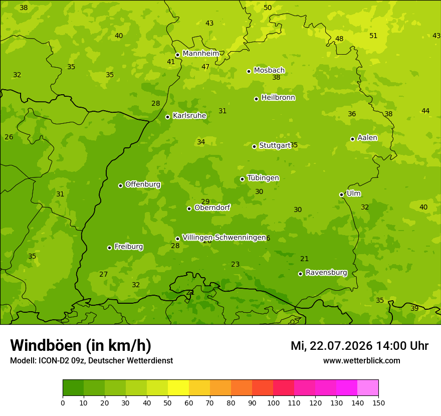 Maximale Windböen