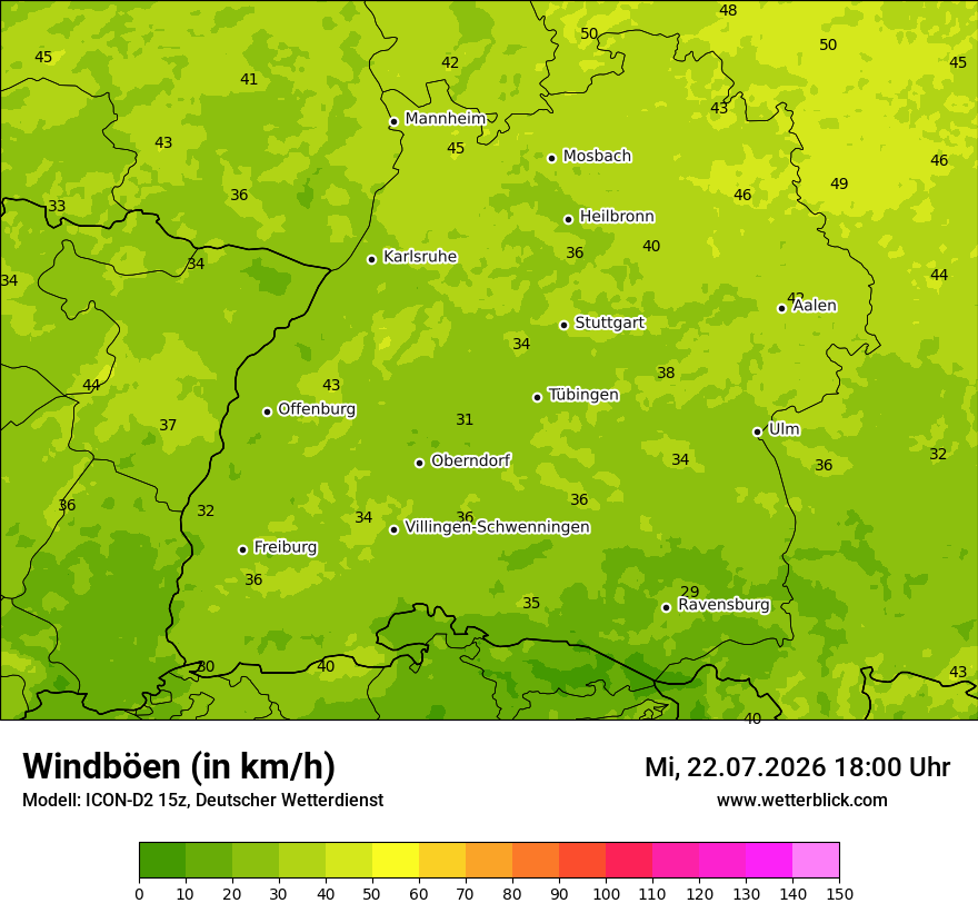 Maximale Windböen