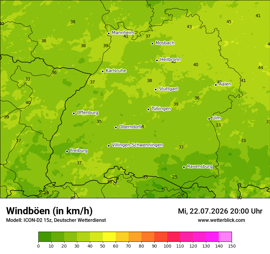 Maximale Windböen