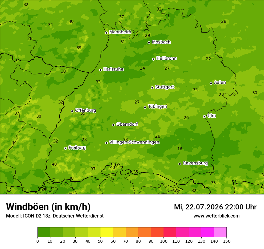 Maximale Windböen