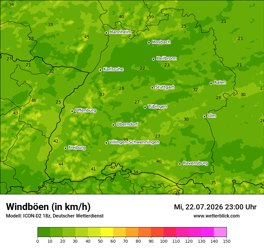 Maximale Windböen