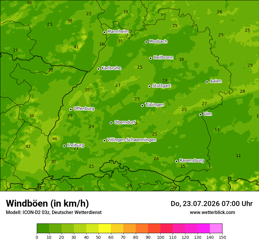 Maximale Windböen