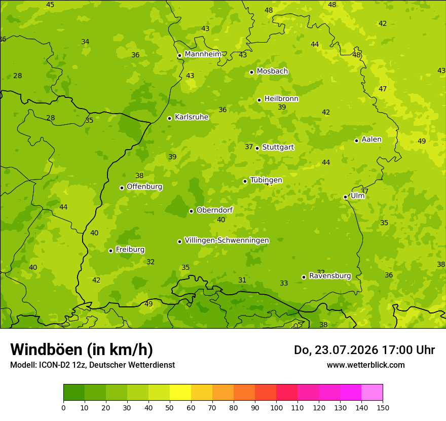 Maximale Windböen