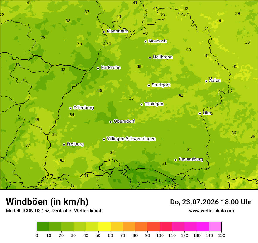 Maximale Windböen