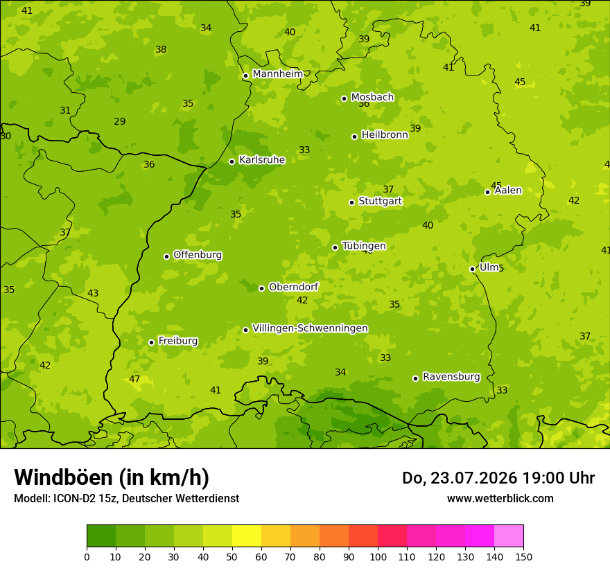Maximale Windböen