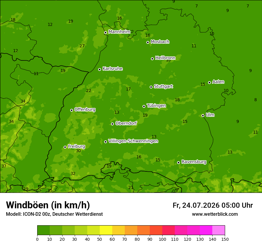 Maximale Windböen