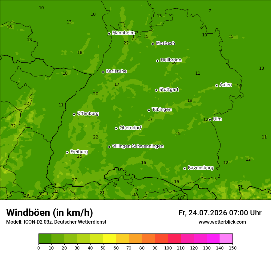 Maximale Windböen