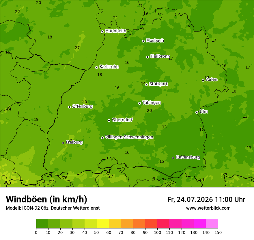 Maximale Windböen