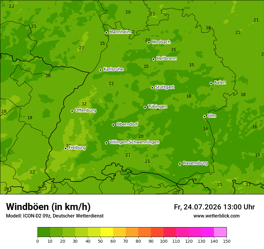 Maximale Windböen