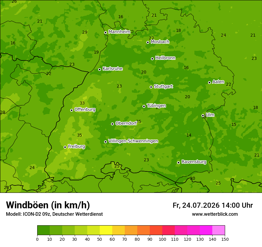 Maximale Windböen