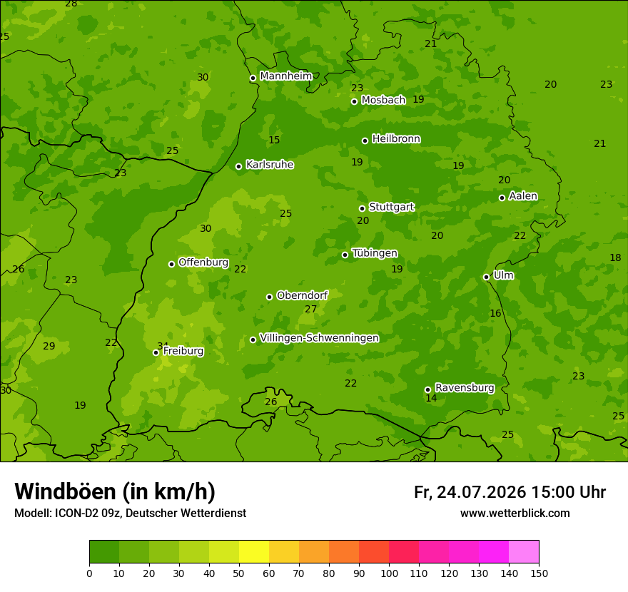 Maximale Windböen