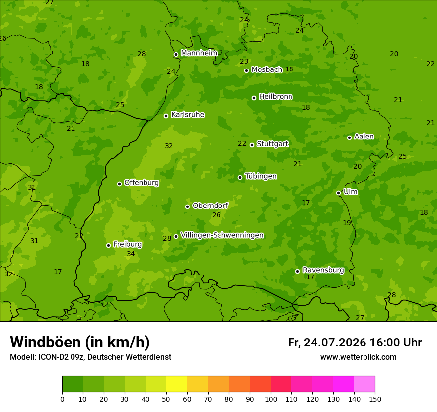 Maximale Windböen