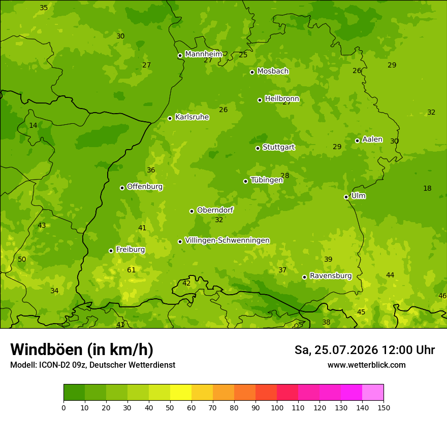 Maximale Windböen