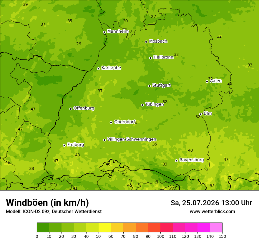 Maximale Windböen