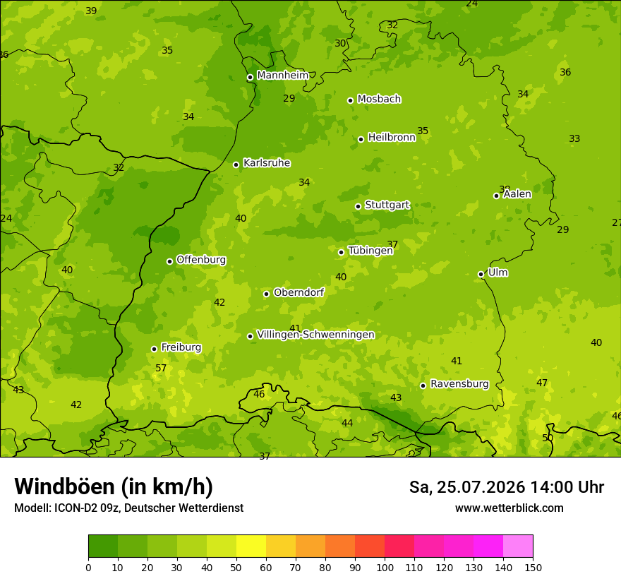 Maximale Windböen
