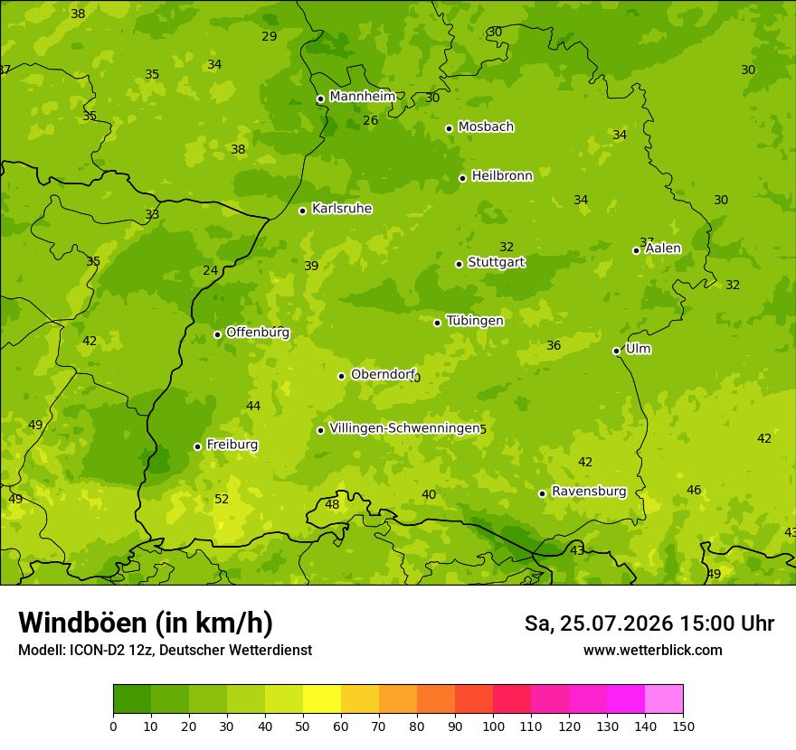 Maximale Windböen